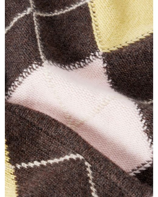 &Daughter Multicolor Ava Argyle Cashmere Scarf