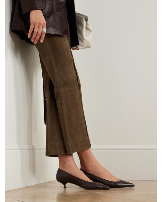 Aeyde Brown Cari Leather Pumps
