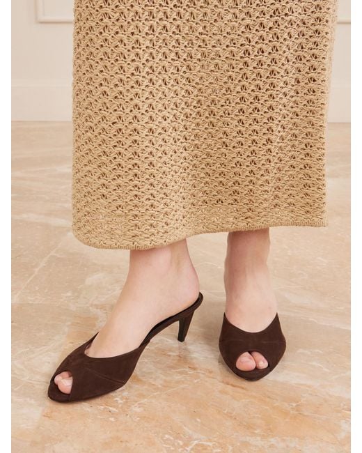 Jude Natural Cave 65 Suede Mules
