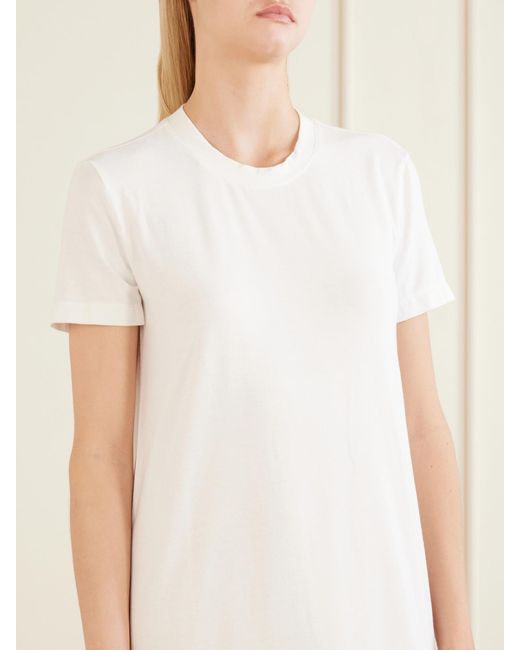 James Perse White Cotton-Blend Jersey Maxi Dress