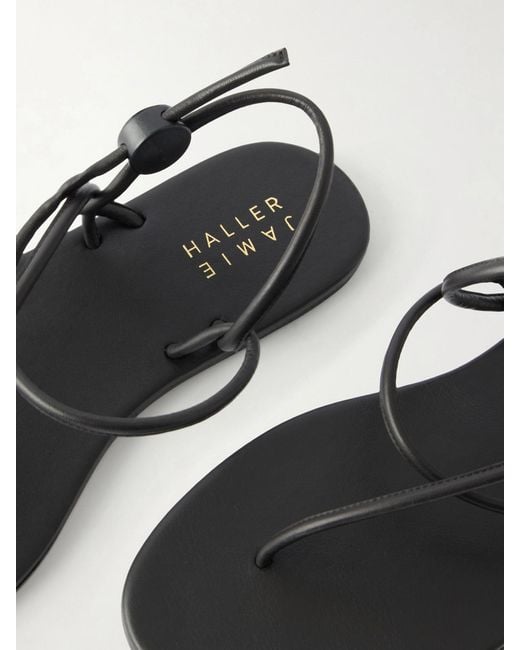 Jamie Haller Natural The String Theory Leather Thong Sandals