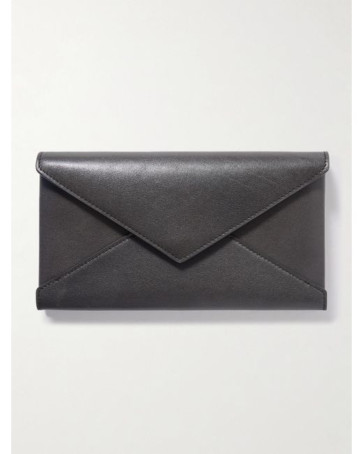 Saint Laurent Gray Leather Wallet