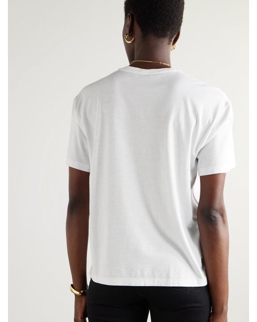 Totême White Garderob Tencel Lyocell And Organic Cotton-Blend Jersey T-Shirt