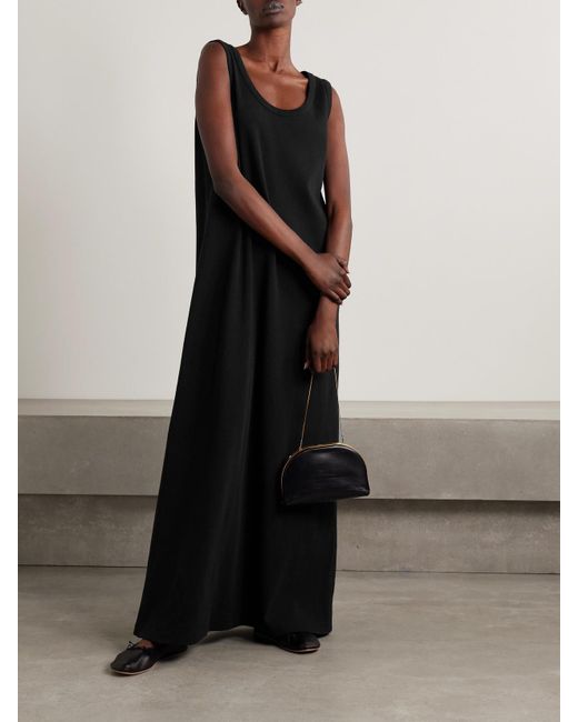 The Row Black Tetzi Cotton Maxi Dress