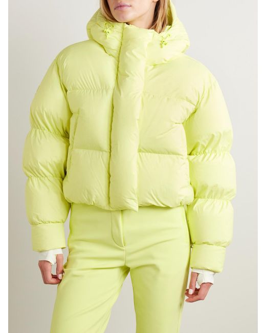 CORDOVA Yellow Aomori Gesteppte Skijacke Mit Daunenfüllung Und Kapuze