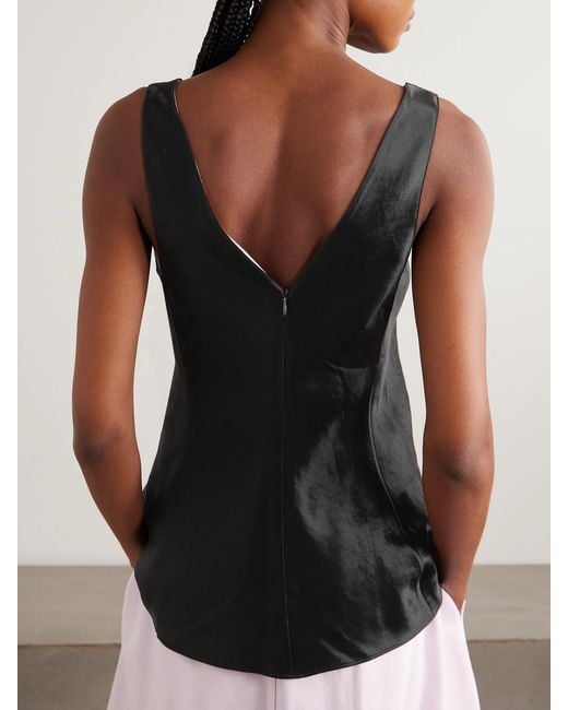 Agolde Black Maria Mcmanus Paneled Organic Cotton Camisole