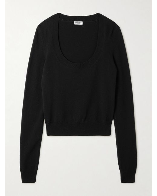 Saint Laurent Black Wool Sweater