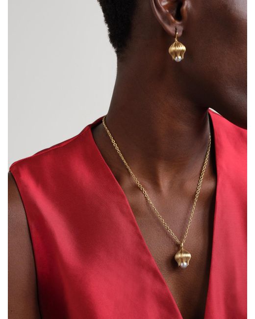 Irene Neuwirth Natural Lily Of The Valley Blossom 18-Karat Pearl Necklace