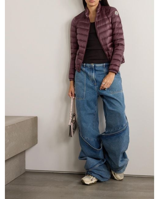 Moncler Women's Purple Lans Quilted Shell Down Jacket