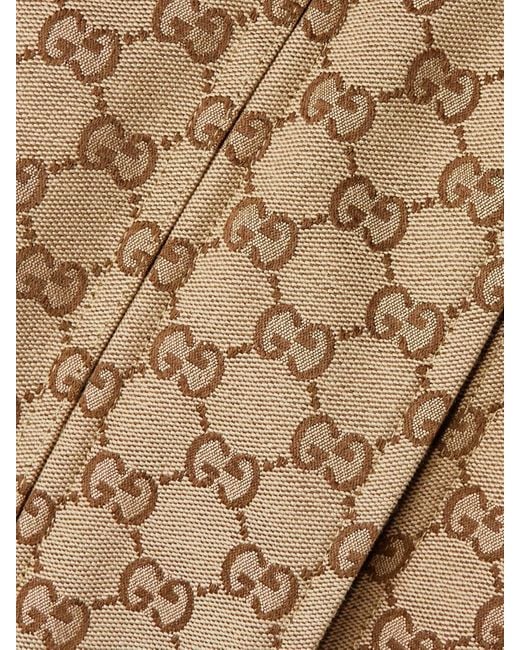 Gucci Brown Gg Cotton Canvas Down Jacket