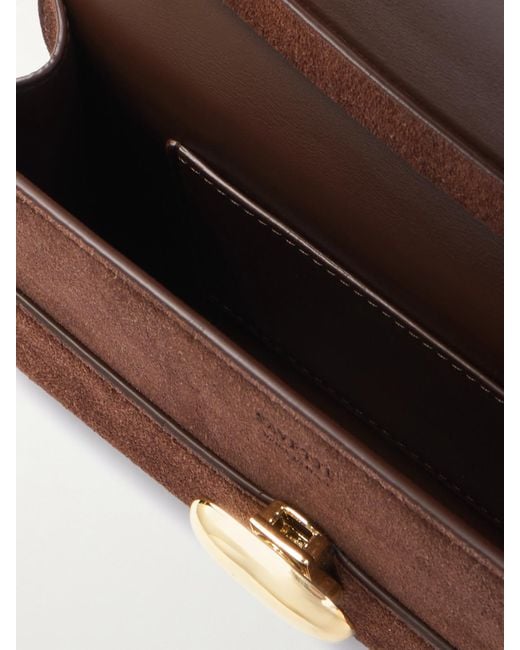 Sac Porté Épaule En Daim Symmetry 19 SAVETTE en coloris Brown