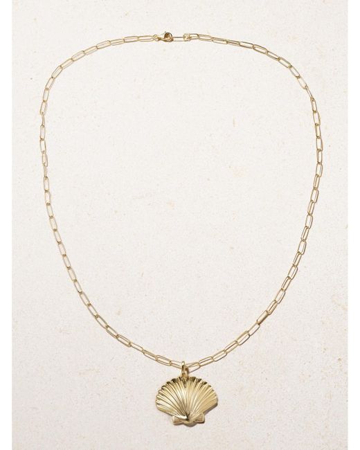 Mateo Natural Large Venus 14-Karat Necklace