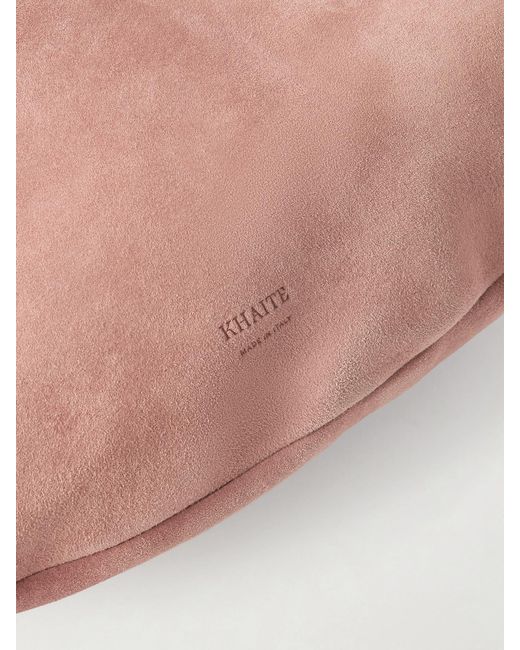 Khaite Pink Olivia Medium Suede Tote