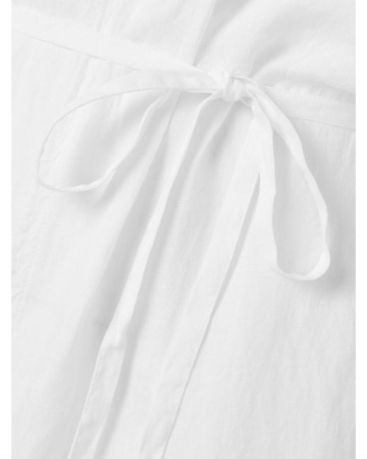 James Perse White Linen Jumpsuit