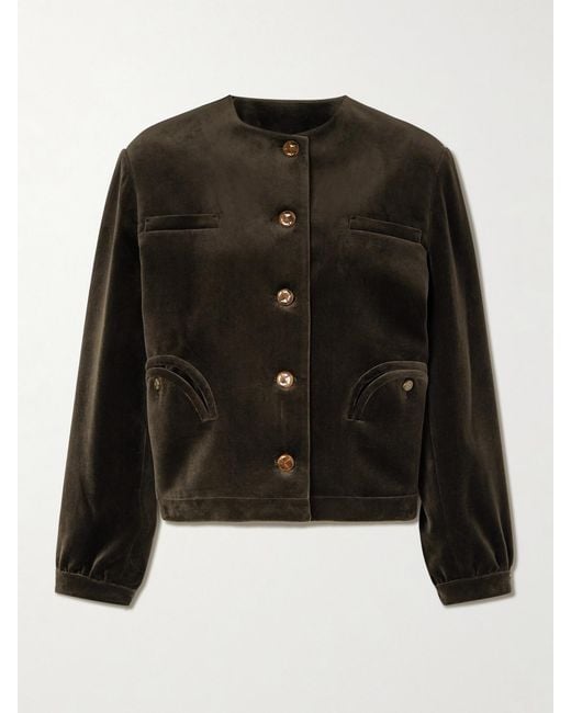 Blazé Milano Black Jealousy Gliss Bolero Cotton-Velvet Jacket
