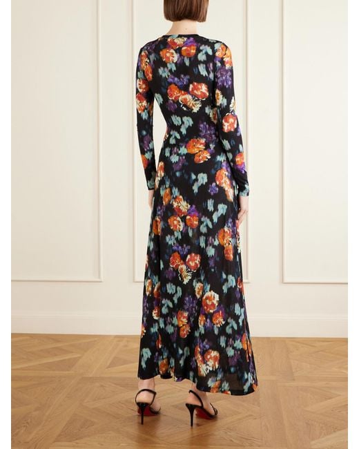 Ulla Johnson White Amari Floral-Print Jersey Maxi Dress