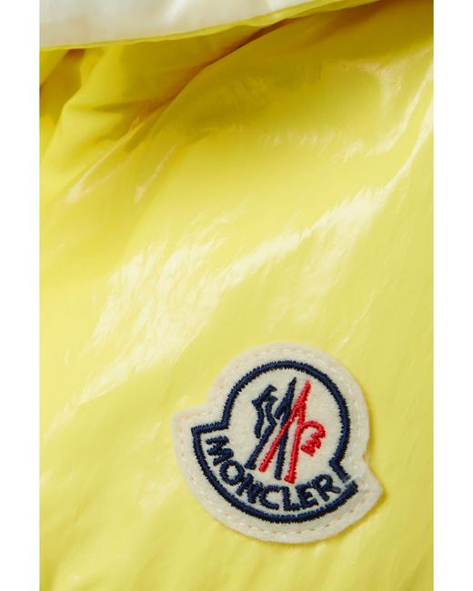 Moncler Yellow Mauleon Convertible Quilted Cotton-Blend Shell Down Jacket