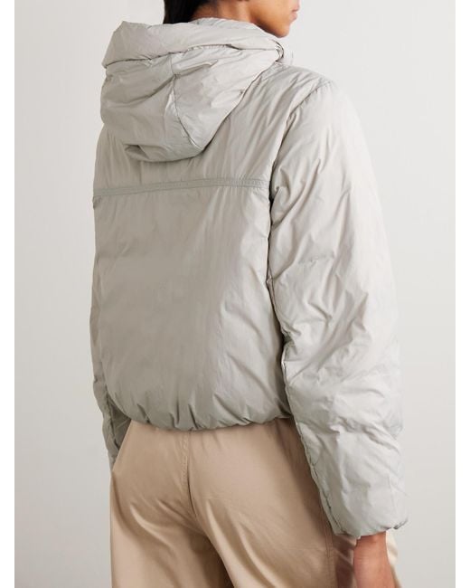 Canada Goose White Elba Cropped Padded Shell Down Jacket