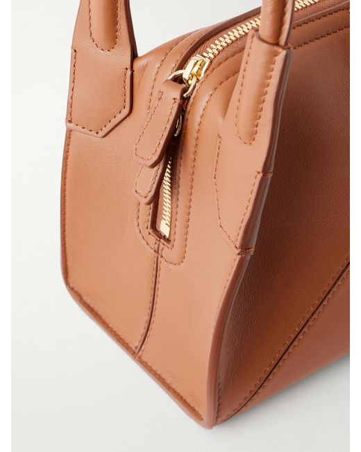 Victoria Beckham Brown Plié Mini Leather Shoulder Bag