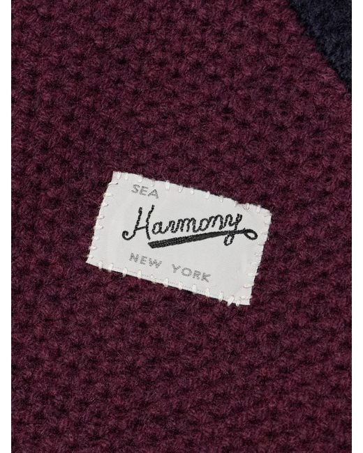 Cardigan En Laine Mérinos À Broderies Et À Appliqués Archer Sea en coloris Blue