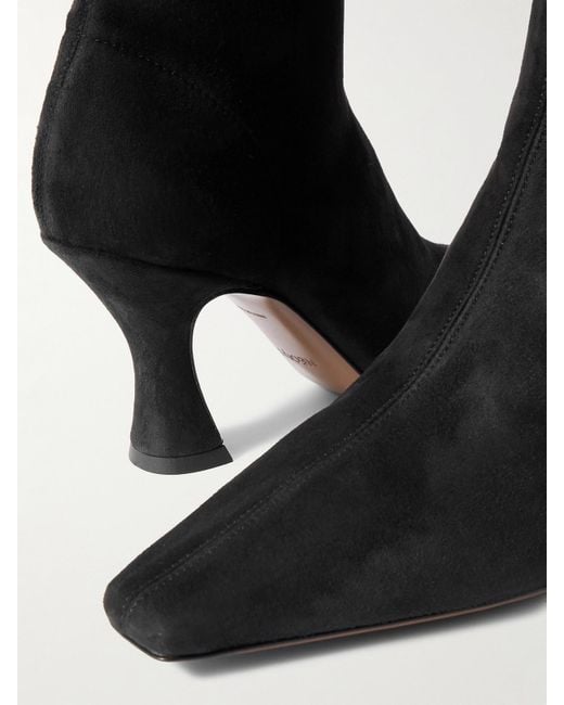 Neous Black Ran Ankle Boots Aus Stretch-Veloursleder