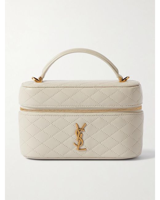 Saint Laurent Natural Gaby Vanity Schultertasche Aus Leder