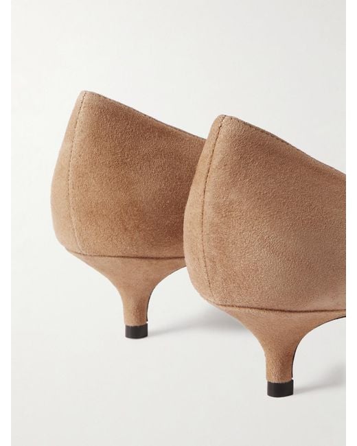 Jimmy Choo Natural Amelia 30 Suede Pumps