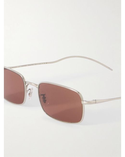 Oliver Peoples Pink Rectangle-Frame-Tone Sunglasses