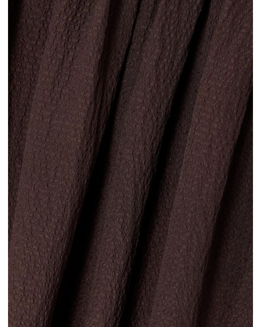 Joseph Black Emi Off-The-Shoulder Shirred Seersucker Top