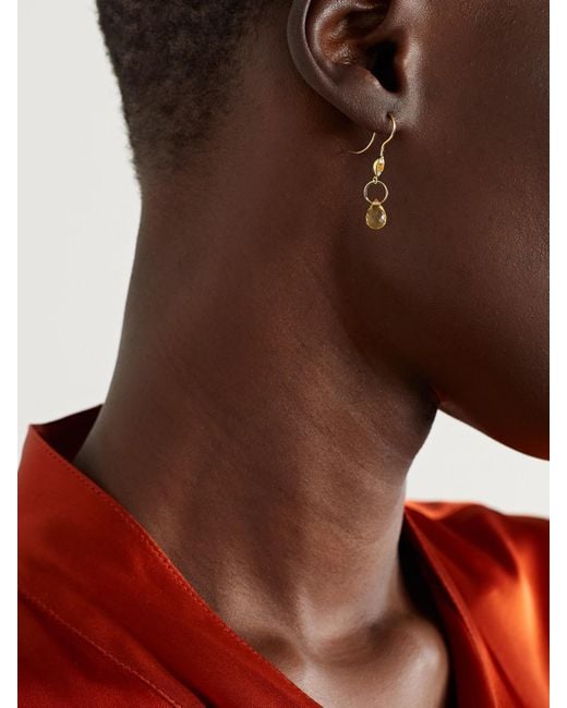 Melissa Joy Manning Natural 14-Karat Recycled, Citrine And Diamond Earrings