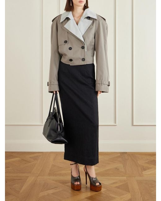 The Attico Natural Double-Breasted Trench Coat