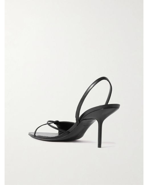 Victoria Beckham Black Harlow Leather Slingback Sandals