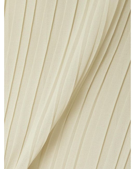 Max Mara Natural Vesuvio Cardigan Aus Plissiertem Chiffon