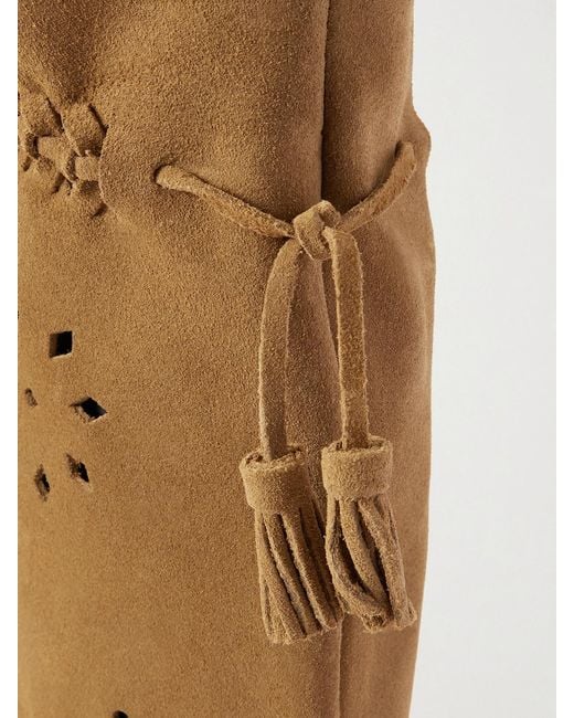 Isabel Marant Brown Welky Laser-Cut Suede Boots