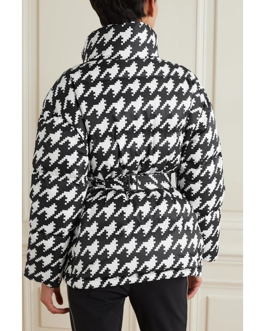 Black msgd ski houndstooth printed online jacket