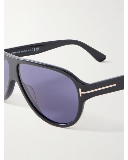 Tom Ford Blue Samuele Aviator-Style Acetate Sunglasses