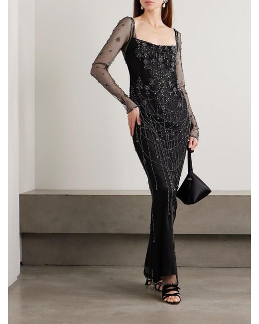 Clio Peppiatt Women's Black Chandelier Embellished Tulle Gown - www.disolcolor.com Clio Peppiatt Women's Black Chandelier Embellished Tulle Gown - www.disolcolor.com