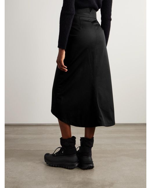 Moncler Genius Black Edward Enninful Cotton-Twill Midi Skirt
