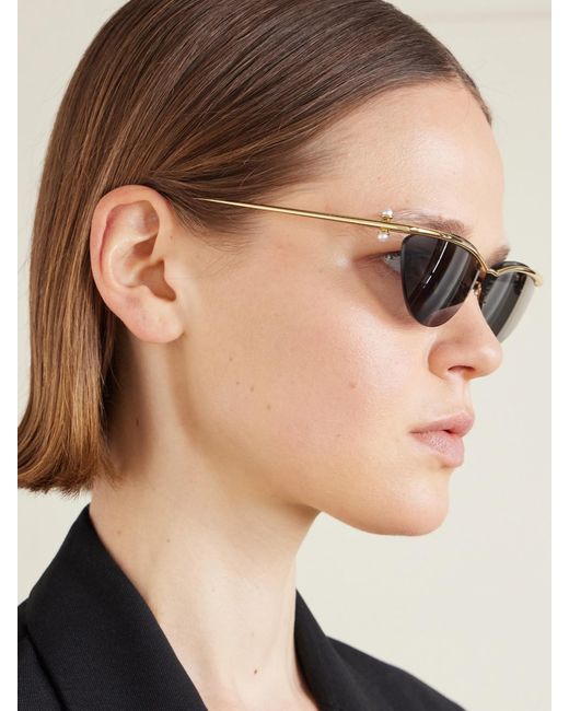 Dior Gray Diortribales B2U Cat-Eye-Tone Sunglasses