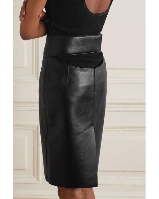 leather skirt embossed