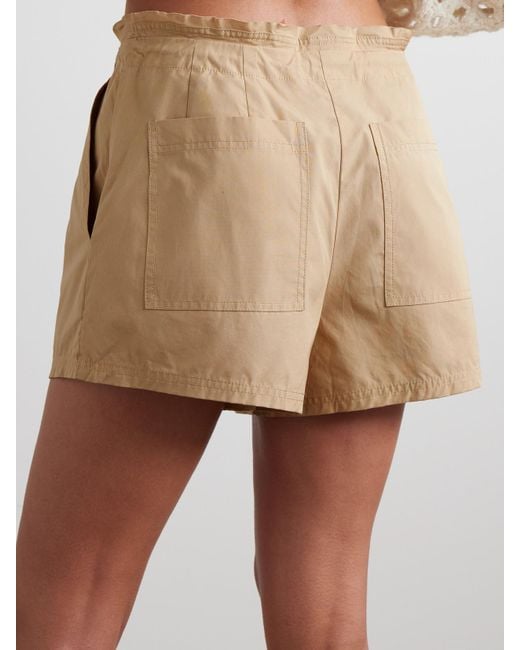 Short En Popeline De Coton À Plis Camryn Ulla Johnson en coloris Natural