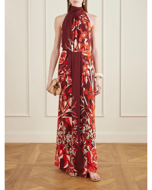 Johanna Ortiz Sacred Currents Printed Silk-Satin Maxi Dress