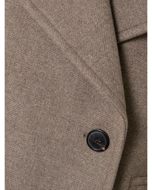 Dries Van Noten Natural Doppelreihiger Oversized-Mantel Aus Einer Wollmischung