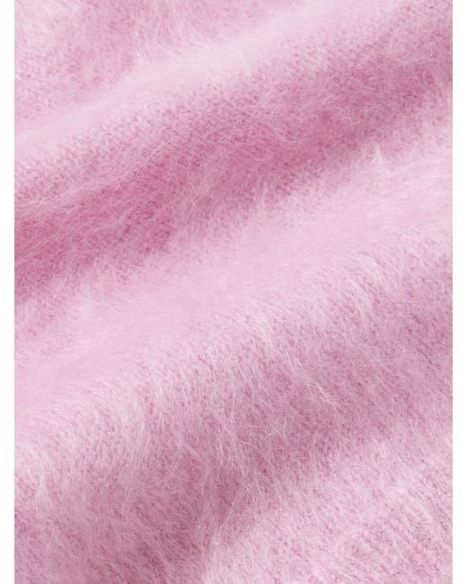 Lisa Yang Pink Brushed-Cashmere Beanie