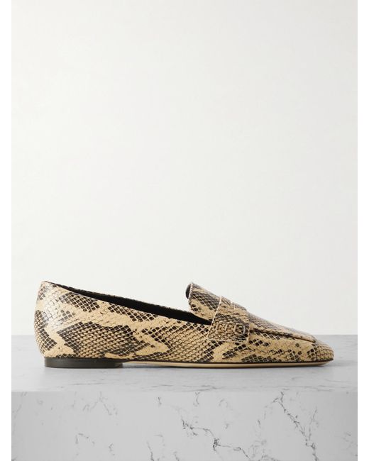 Aeyde Multicolor Tom Snake-Effect Leather Loafers