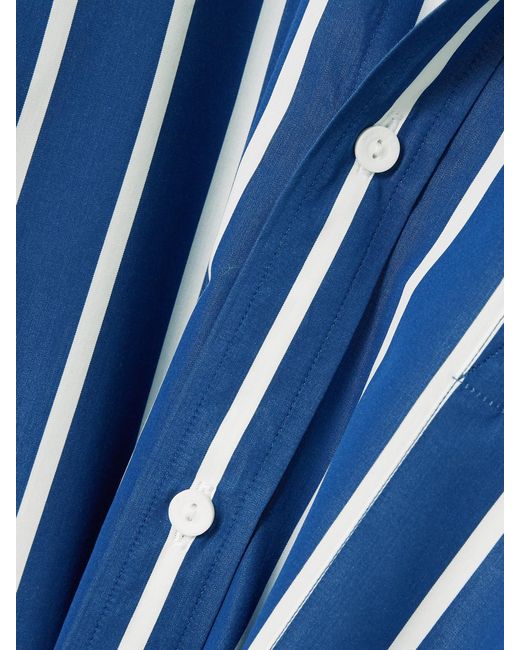 Matteau Blue Striped Cotton-Poplin Shirt
