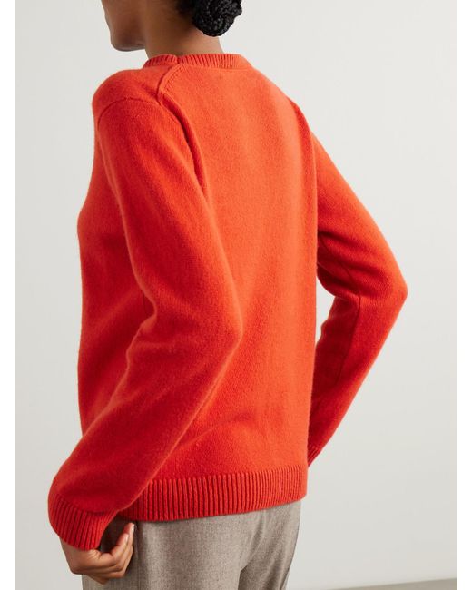 The Elder Statesman Red Malibu Kaschmirpullover