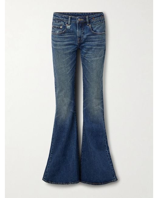 R13 Blue Overflow Boy Tief Sitzende Schlagjeans