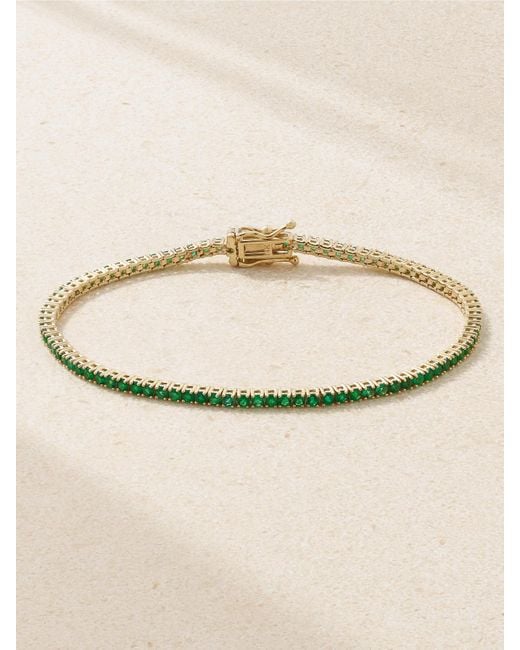 Sydney Evan Natural 14-Karat Emerald Tennis Bracelet
