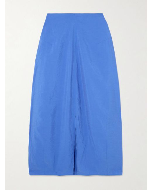 Totême  Blue Parachute Maxirock Aus Einer Seidenmischung